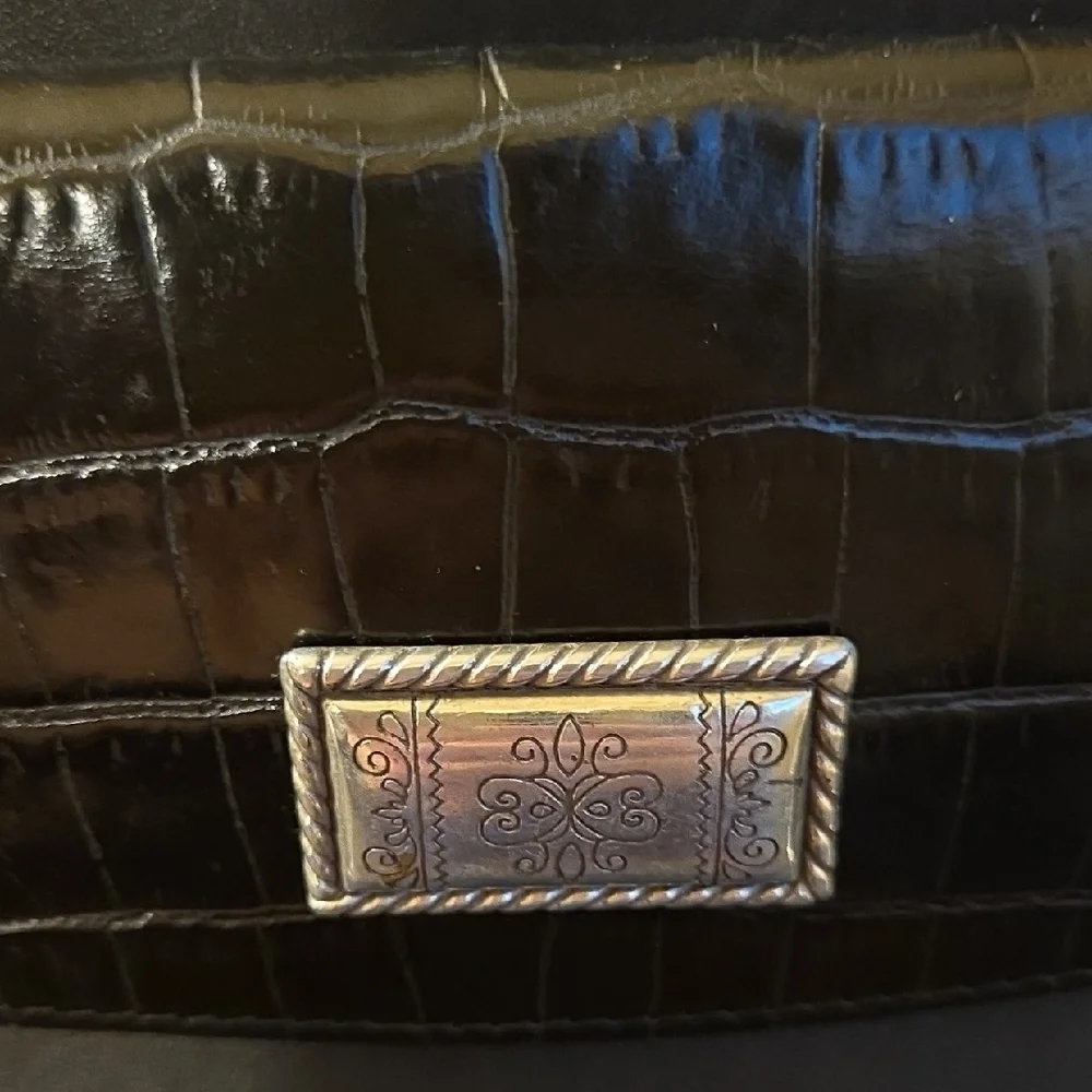 Vintage Brighton Black Crocodile Texture Shoulder Bag.Stunning! - Picture 3 of 9